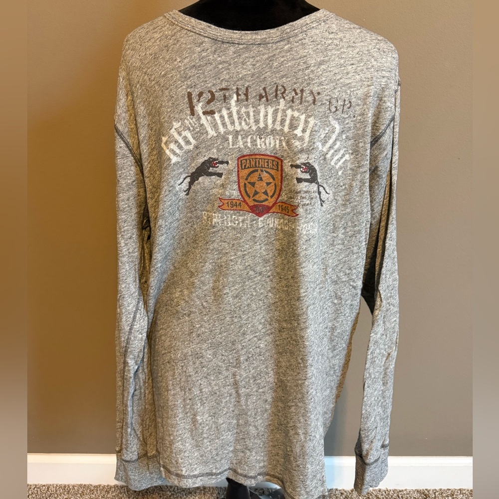 Lucky Brand Gray Long Sleeve Tee with Graphic